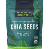 Viva Naturals Organic Chia Seeds 1 lb – Resealable Soft-Pack of Clean Plant Protein for a Neutral-Toned, Tidy Kitchen