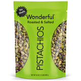 Wonderful Pistachios No Shells Roasted & Salted, Nutrient-Dense Snack for Wellness Meal Prep, 24 Ounce Resealable Bag