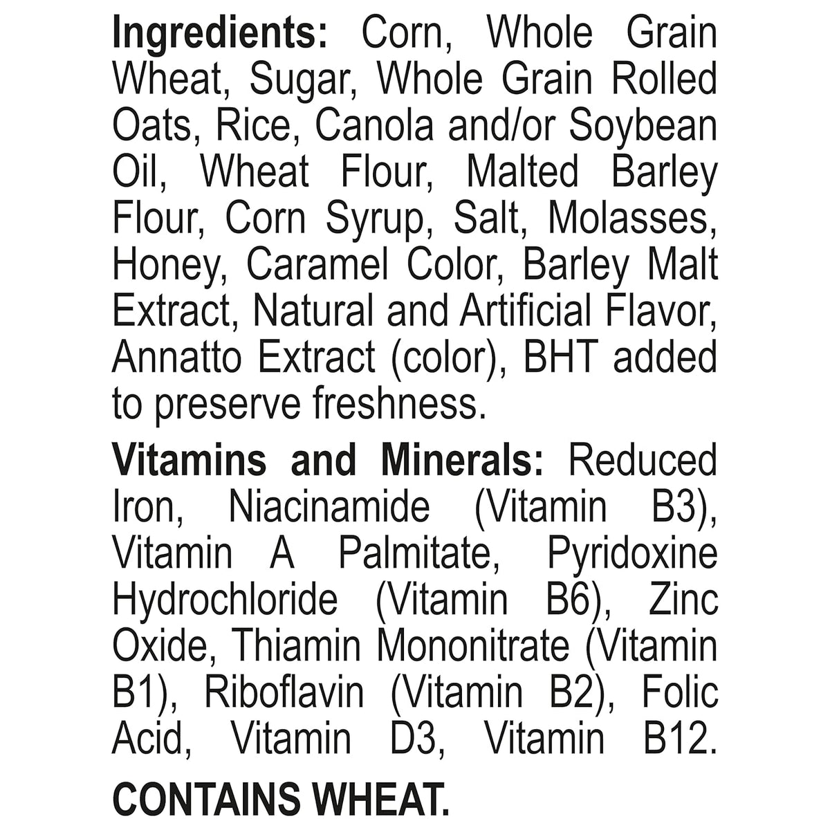 10 essential vitamins and minerals per serving