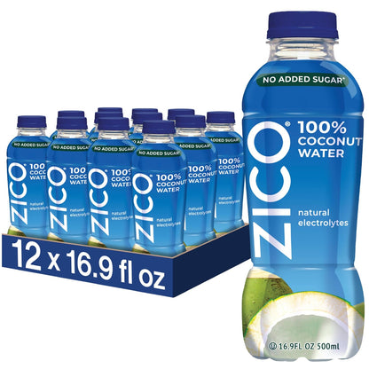 100% coconut water, single-ingredient formulation with no added sugar or concentrates