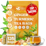 FreshDrinkUS Turmeric Ginger Herbal Tea – Housewarming Gift for Health-Conscious Hosts and Friends