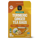 FGO Organic Turmeric Ginger Tea – Plastic-Free Hemp Fiber Tea Bags for a Zero-Waste Minimalist Kitchen