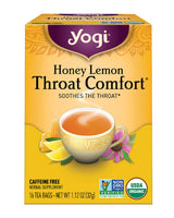 Yogi Tea Honey Lemon Throat Comfort – Housewarming Wellness Gift for Teachers and Speakers