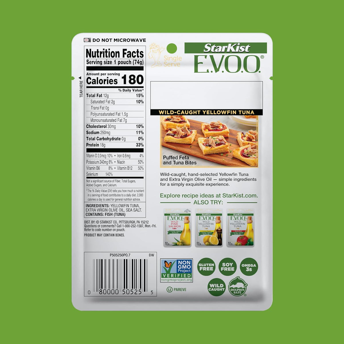 18g of protein and omega-3s per serving