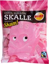 Bubs Godis Cool Hallonskalle – Gelatine-Free Vegetarian Candy for Plant-Based Pantries, Sour Skull Foam 2 x 90g