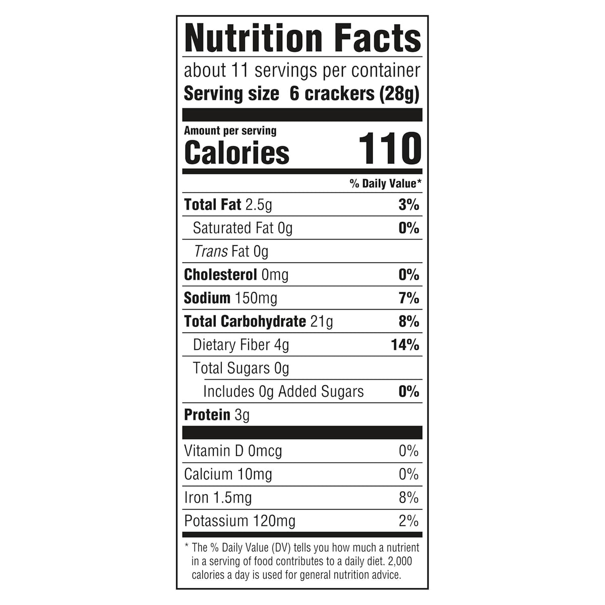25% less fat compared to original triscuit crackers