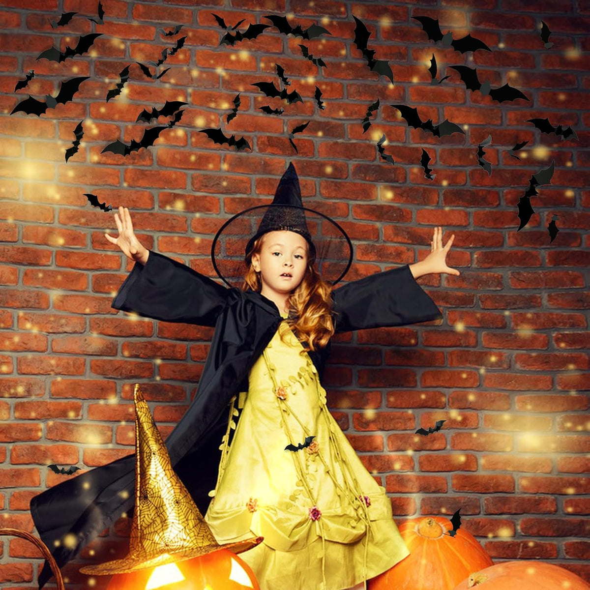 3D Bat Wall Decor 140 Piece Halloween Gift Set for Neighbor Hostess and Seasonal Decor Enthusiast