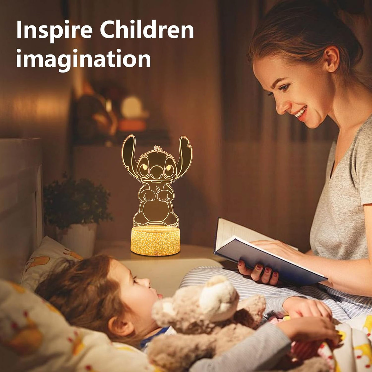 3D LED Night Light with Auto Restart and Timer – Smokeless Flameless Lamp Safe Around Children and Sleeping Pets