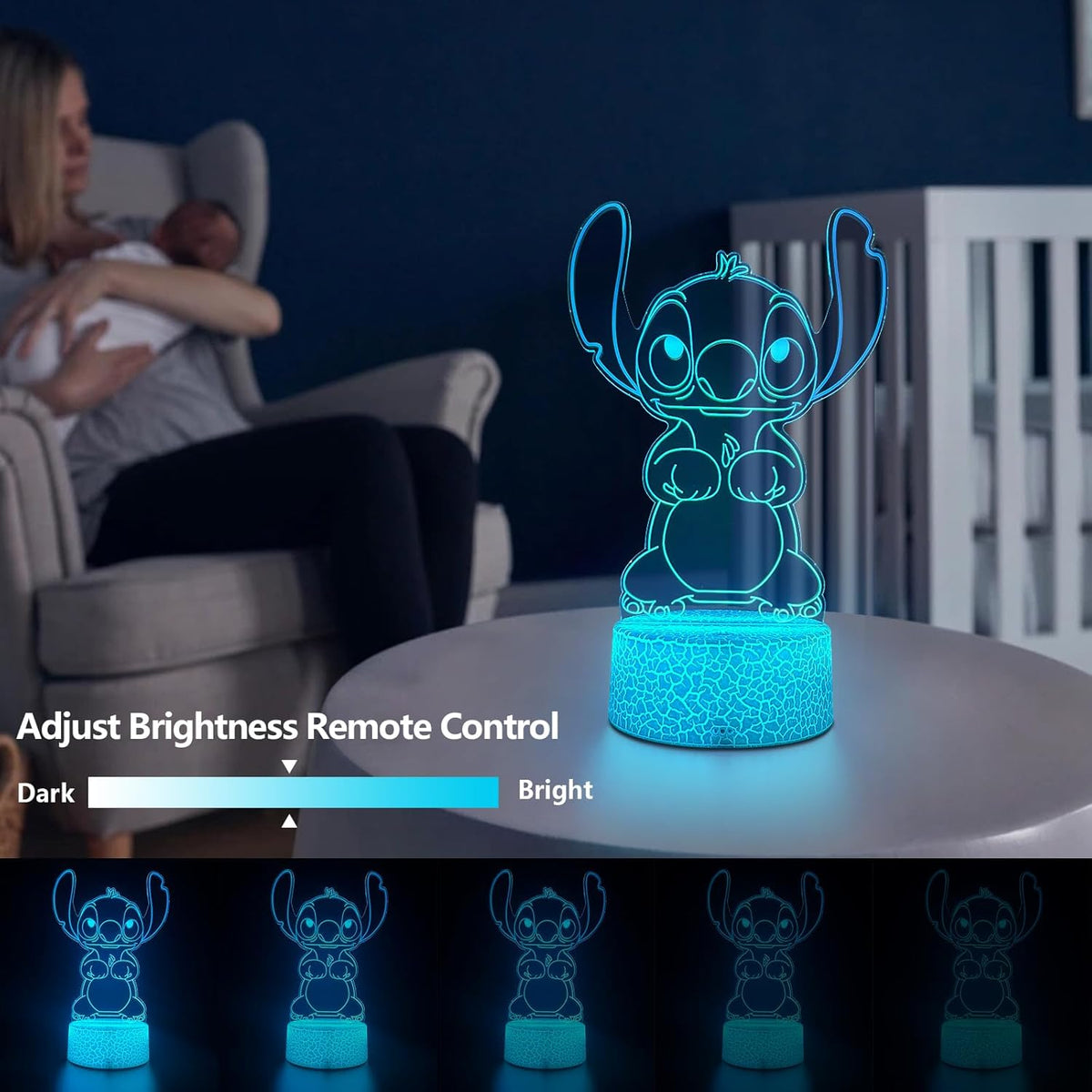 3D LED Night Light with Auto Restart and Timer – Smokeless Flameless Lamp Safe Around Children and Sleeping Pets