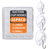 [Brand Name] Clear Suction Hooks – Uncluttered Bathroom Storage in a Clean Neutral Design, No Tools Required