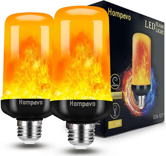 4 lighting modes with auto-detecting upside-down flame direction, switched via on-off cycling