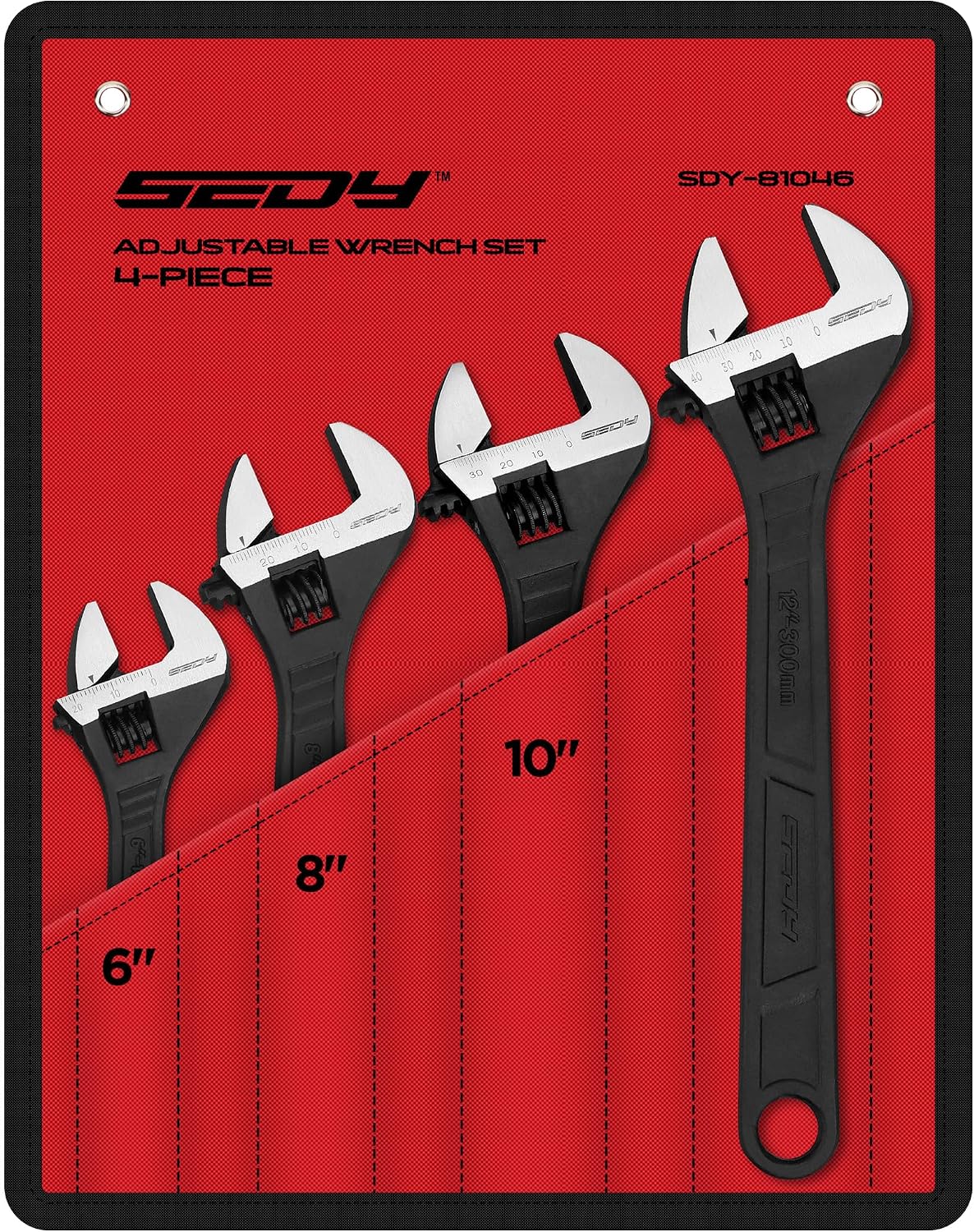 WORKPRO Adjustable Wrench Set with Black Oxide Finish – Corrosion-Resistant Tool for Damp Basements and Wet Job Sites