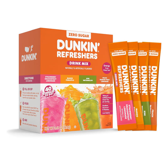 40 single-serve powdered drink mix stick packets per box