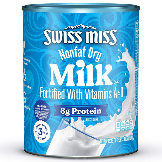 45.43 oz (1.29 kg) canister yielding approximately 3 gallons of prepared nonfat milk