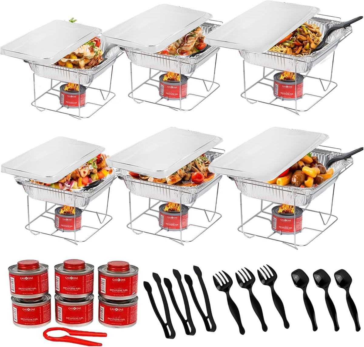 6 welded-body wire rack stands for stable chafing pan support