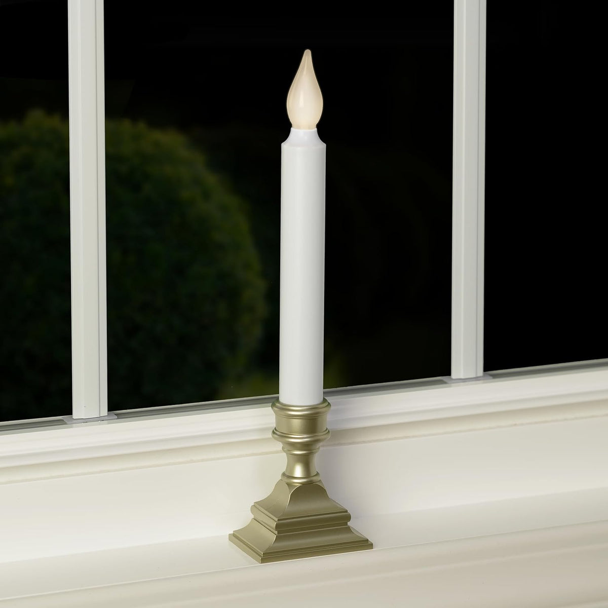 612 Vermont Window Candle Set of 4 Pewter – Valentine's Day Gift for Her with Warm Window Glow