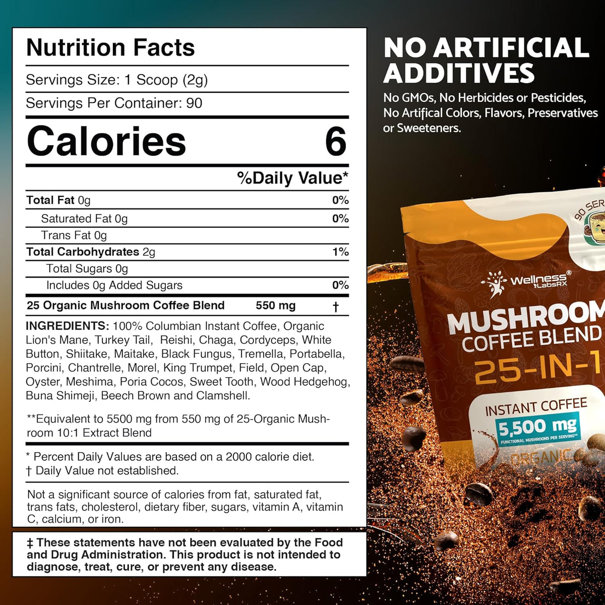 90 servings per 6.35 oz container, available as single pack or value pack of 2