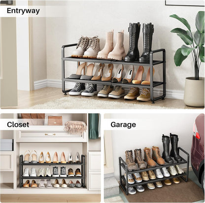 Aero Stiletto Tower – Practical Gift for College Students, 2-Tier Expandable Dorm Shoe Organizer