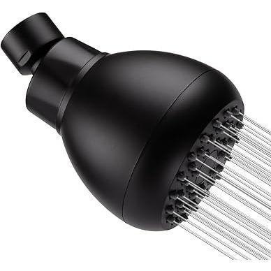 AISOSO Brushed Nickel Fixed Shower Head – 3 Inch Compact Bathroom Decor Upgrade with Chrome, Matte Black, or Oil Rubbed Bronze Finish Options