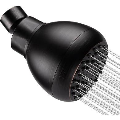 AISOSO Brushed Nickel Fixed Shower Head – 3 Inch Compact Bathroom Decor Upgrade with Chrome, Matte Black, or Oil Rubbed Bronze Finish Options