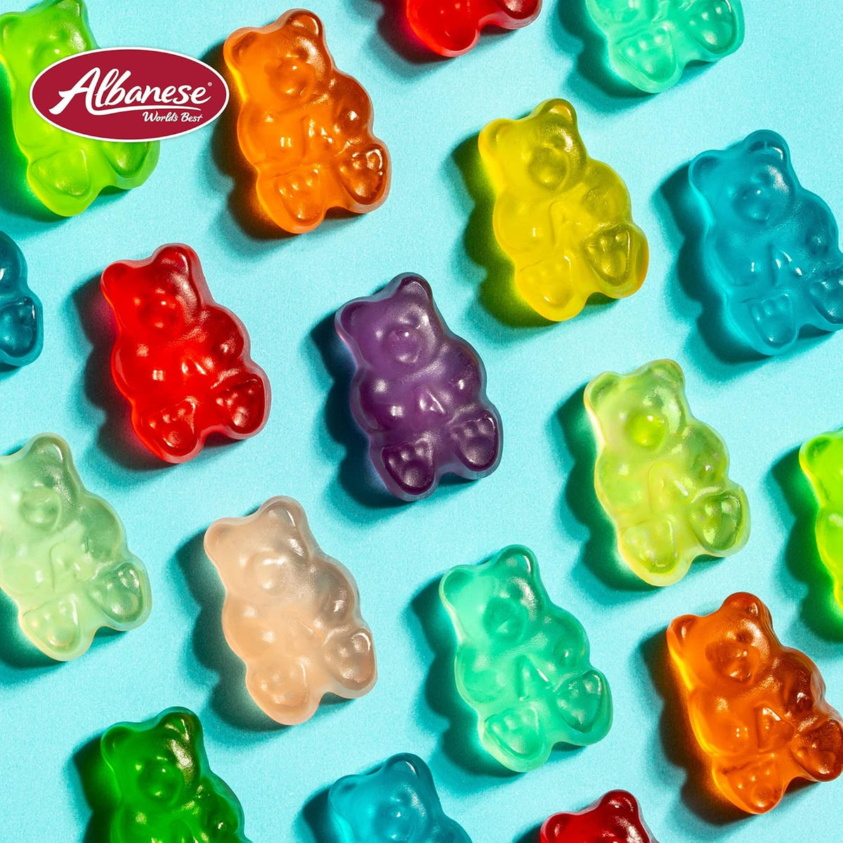 Albanese World's Best Gummi Bears Family Size – Smart Indulgence with Real Fruit Flavoring for Self Care Snack Cravings