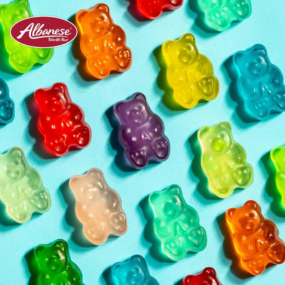 Albanese World's Best Gummi Bears Family Size – Smart Indulgence with Real Fruit Flavoring for Self Care Snack Cravings
