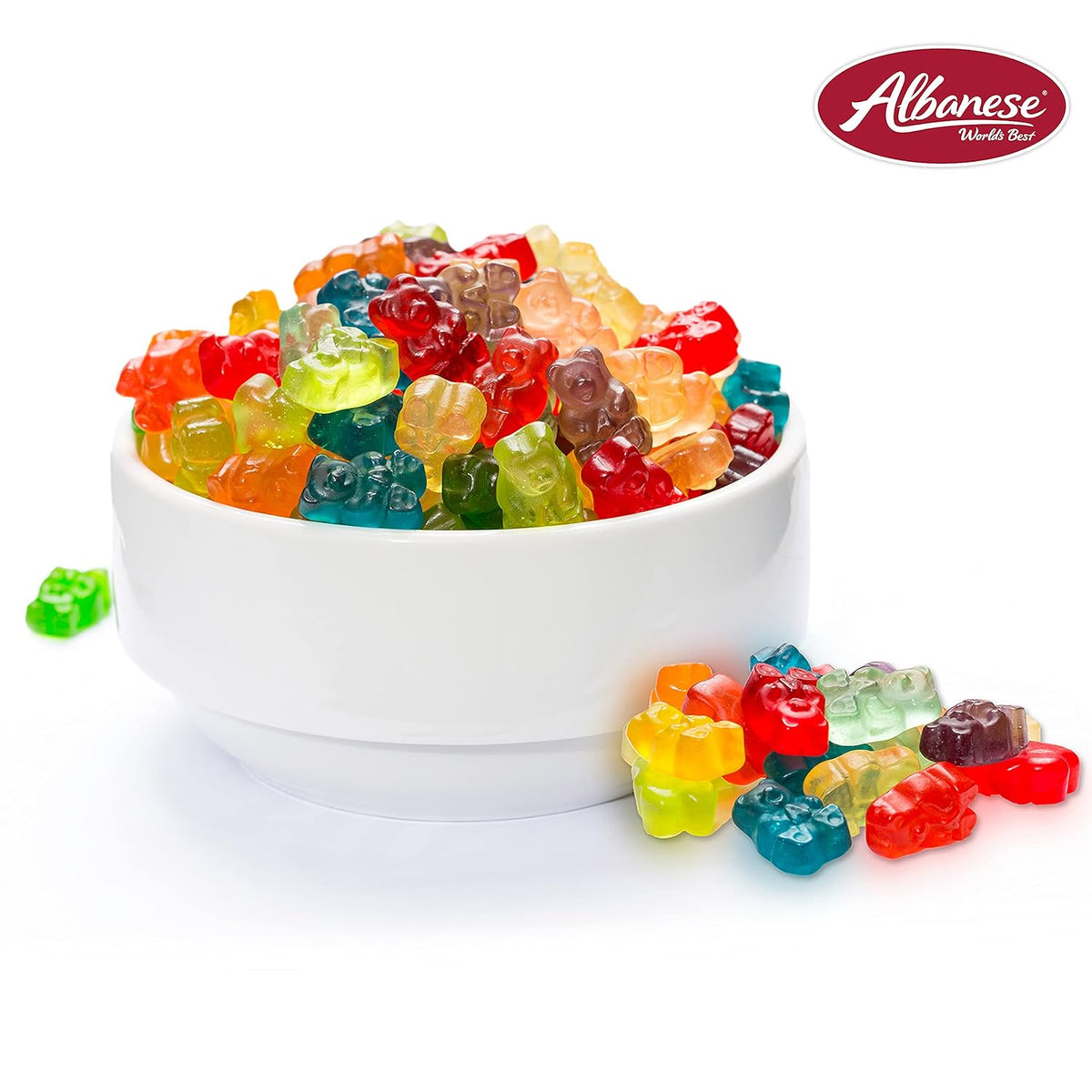 Albanese World's Best Gummi Bears Family Size – Smart Indulgence with Real Fruit Flavoring for Self Care Snack Cravings