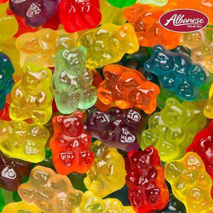 Albanese World's Best Gummi Bears Family Size – Smart Indulgence with Real Fruit Flavoring for Self Care Snack Cravings