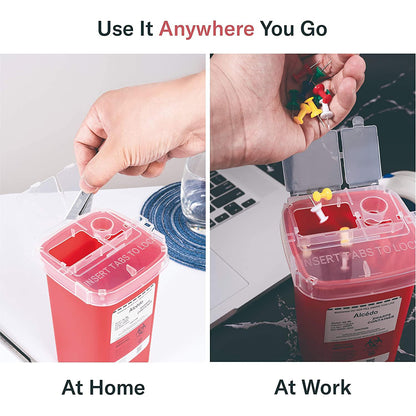 Alcedo Sharps Container 1 Quart – Discreet Needle Disposal for Daily GLP-1 and Insulin Wellness Routines