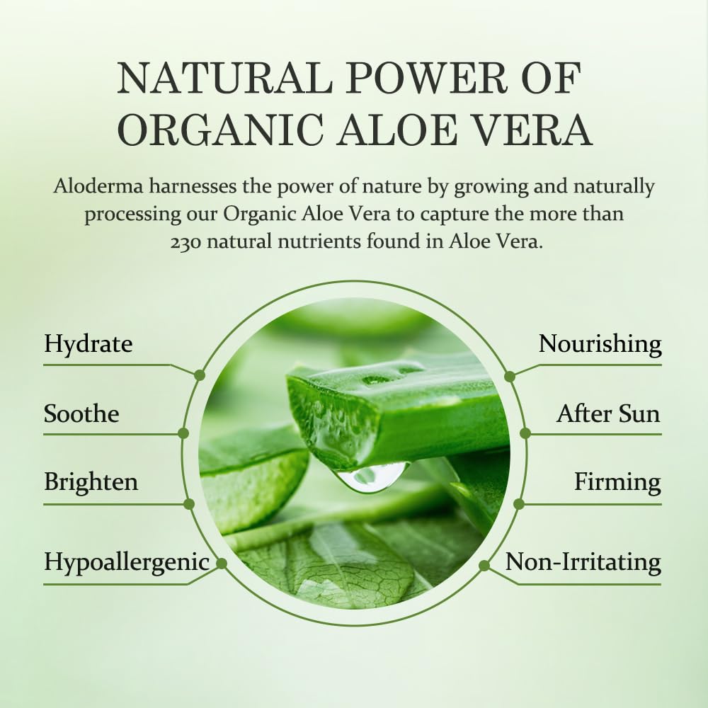 Aloderma Aloe Vera Gel – Parent-Trusted Aloe for Kids with Eczema & Dry Patches, Soothing Family Gel
