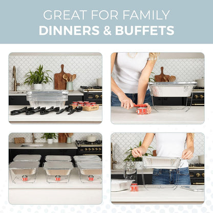 Alpha Living Chafing Dish Buffet Set – Effortless Disposable Buffet Kit for the Host Who Values Simplicity
