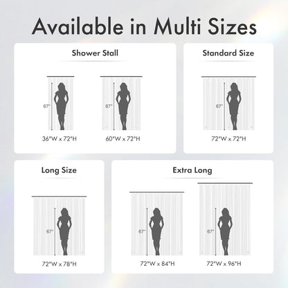 Amazer Frosted Shower Liner 48 x 72 - Odorless PEVA Bathroom Curtain for Spa-Style Master Bath with 3 Magnetic Weights