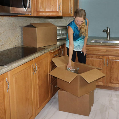 Amazon Basics Cardboard Storage Boxes – Neutral Brown Living Room Supply for Seasonal Decor Rotation