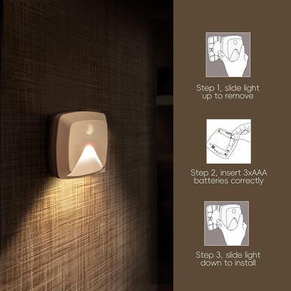 Aurora Glow 6-Pack Stick-On Lights – Less-Is-More Auto Lighting for Hallways, Closets, and Stairs