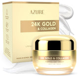 [Brand Name] 24K Gold & Collagen Cream – Clean Design Moisturizer for Uncluttered Vanity, Simple Vegan Anti-Aging Face Cream