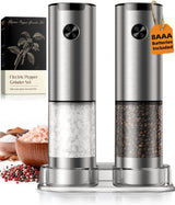 [Brand] Battery Pepper and Salt Shaker – Stylish Kitchen Accessory Set, Acrylic Window with Built-In Light