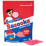 Bazooka Bubble Gum Sugar-Free Mini Chews – Bulk Kids Party Candy for Sports-Themed Birthdays, Carnival Prizes, and Reward Jars, 120 Ct
