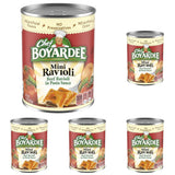 Chef Boyardee Mini Beef Ravioli, 5-Pack Value Pasta for Busy Workweek Meal Prep, 15 oz Cans