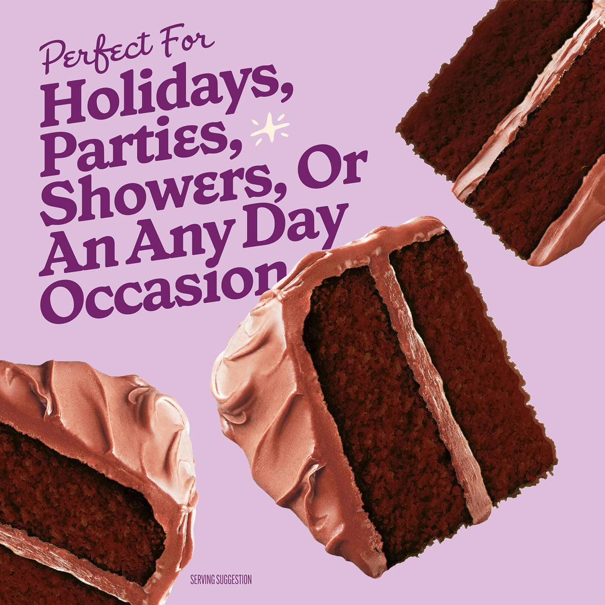 Betty Crocker Super Moist Triple Chocolate Fudge Cake Mix for Kids Birthday Parties, Easy 3-Ingredient Family Baking 13.25 oz