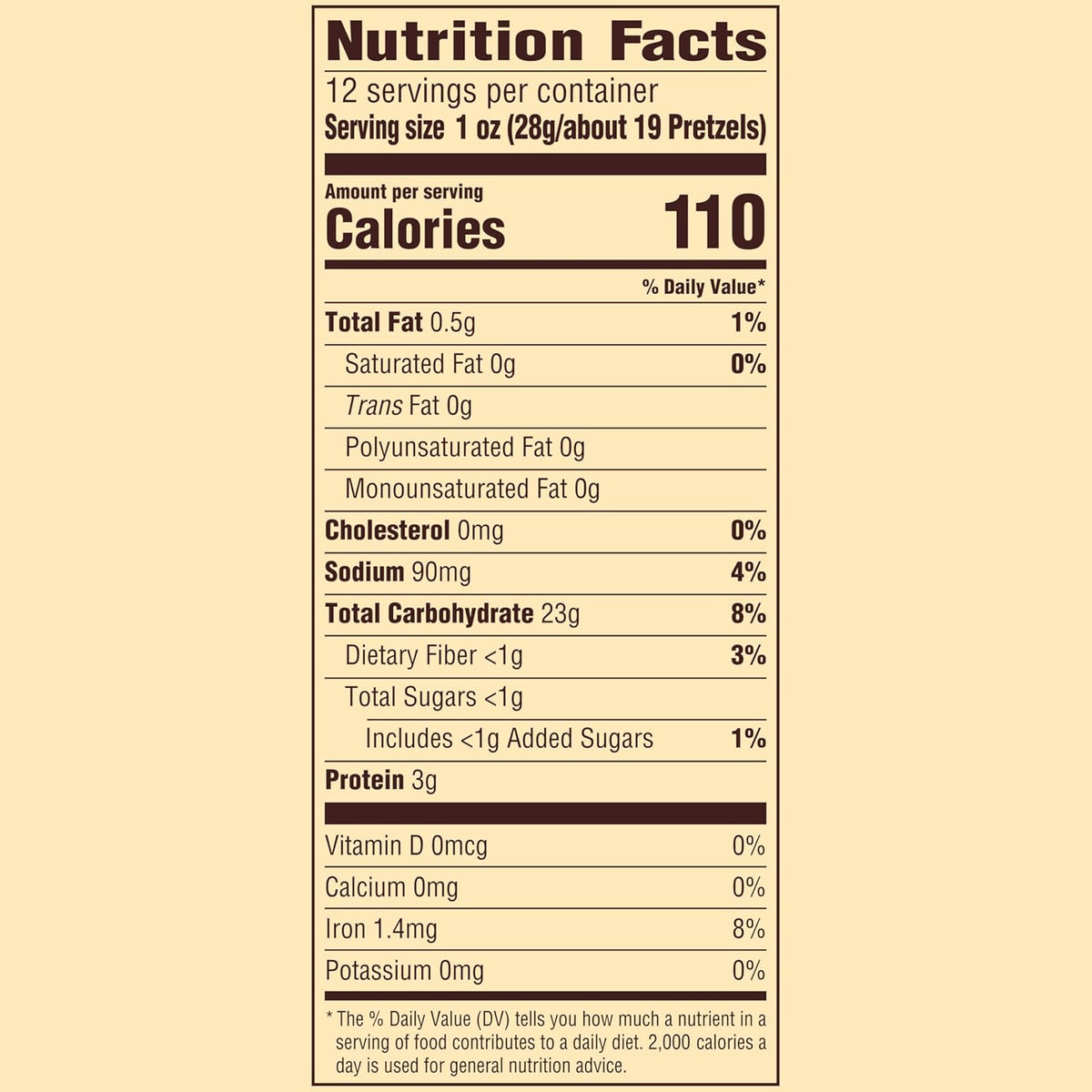 bite-size mini pretzel shape
