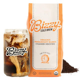 Bizzy Organic Cold Brew Coffee – Strong Caffeine Specialty Grade Beans for Focused Home Office Deep Work