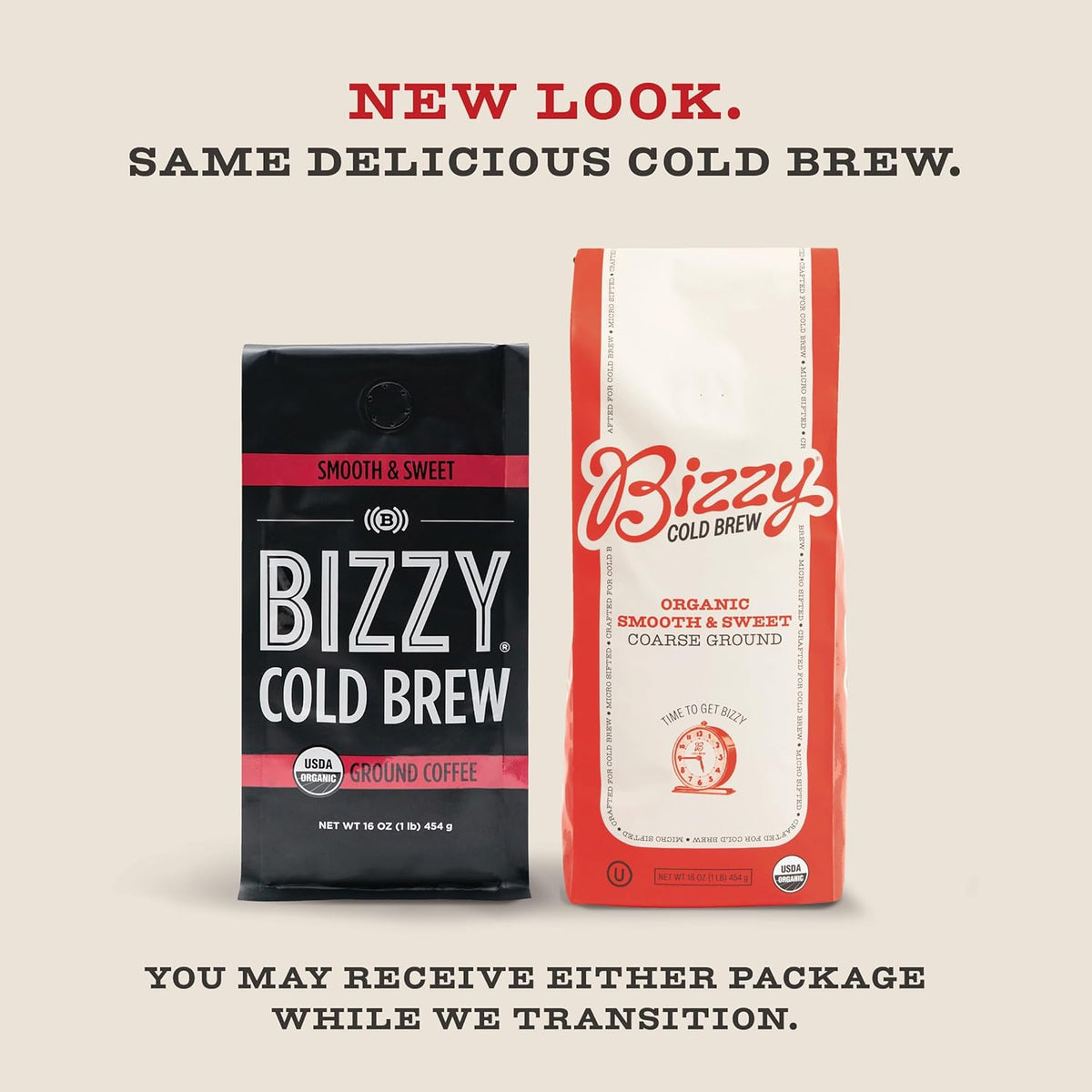 Bizzy Organic Cold Brew Coffee – Strong Caffeine Specialty Grade Beans for Focused Home Office Deep Work