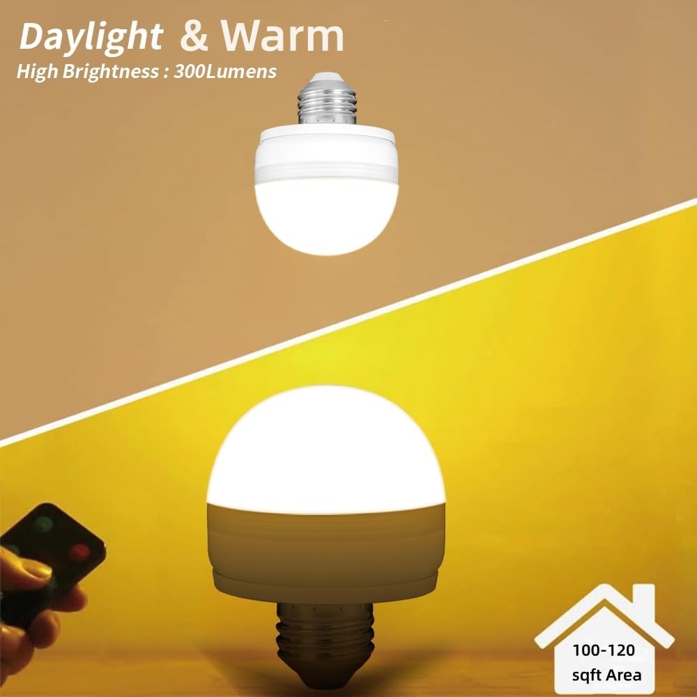 BLUEYE Cordless Rechargeable Bulb for Shed and Porch Lighting, Weatherproof LED for Backyard Parties