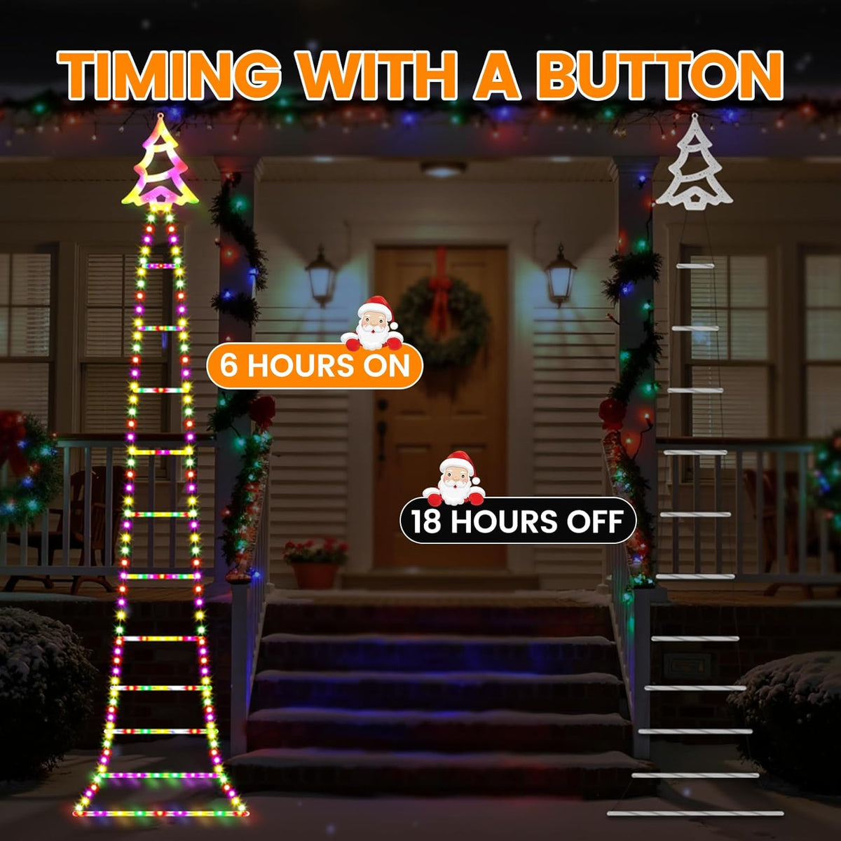 [Brand] Climbing Santa LED Lights for Family Holiday Nights, 248 LED Safe Around Children and Toddlers