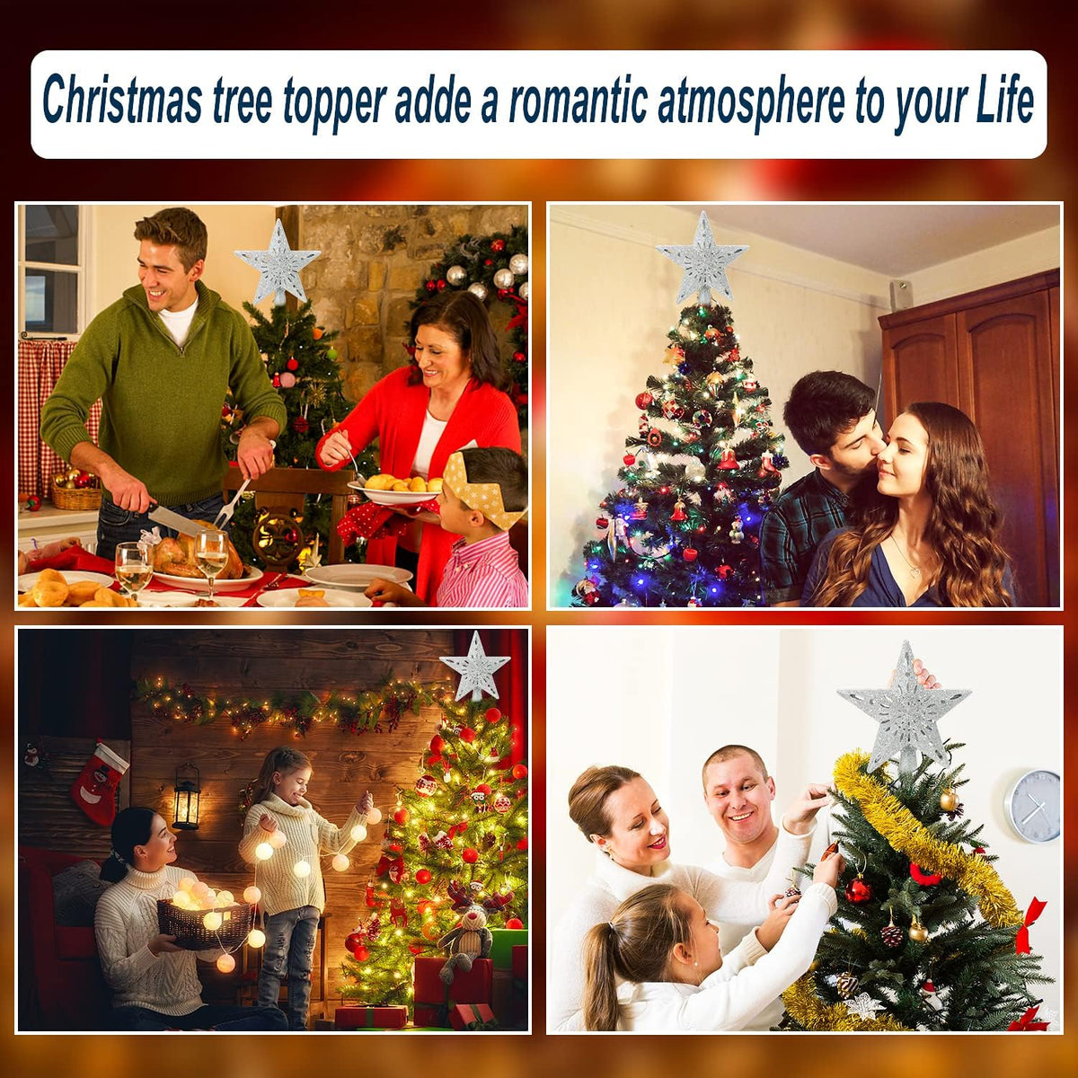 [Brand Name] Kids Christmas Star with Light Show – Whimsical Family Room Tree Topper, Batteries Not Required