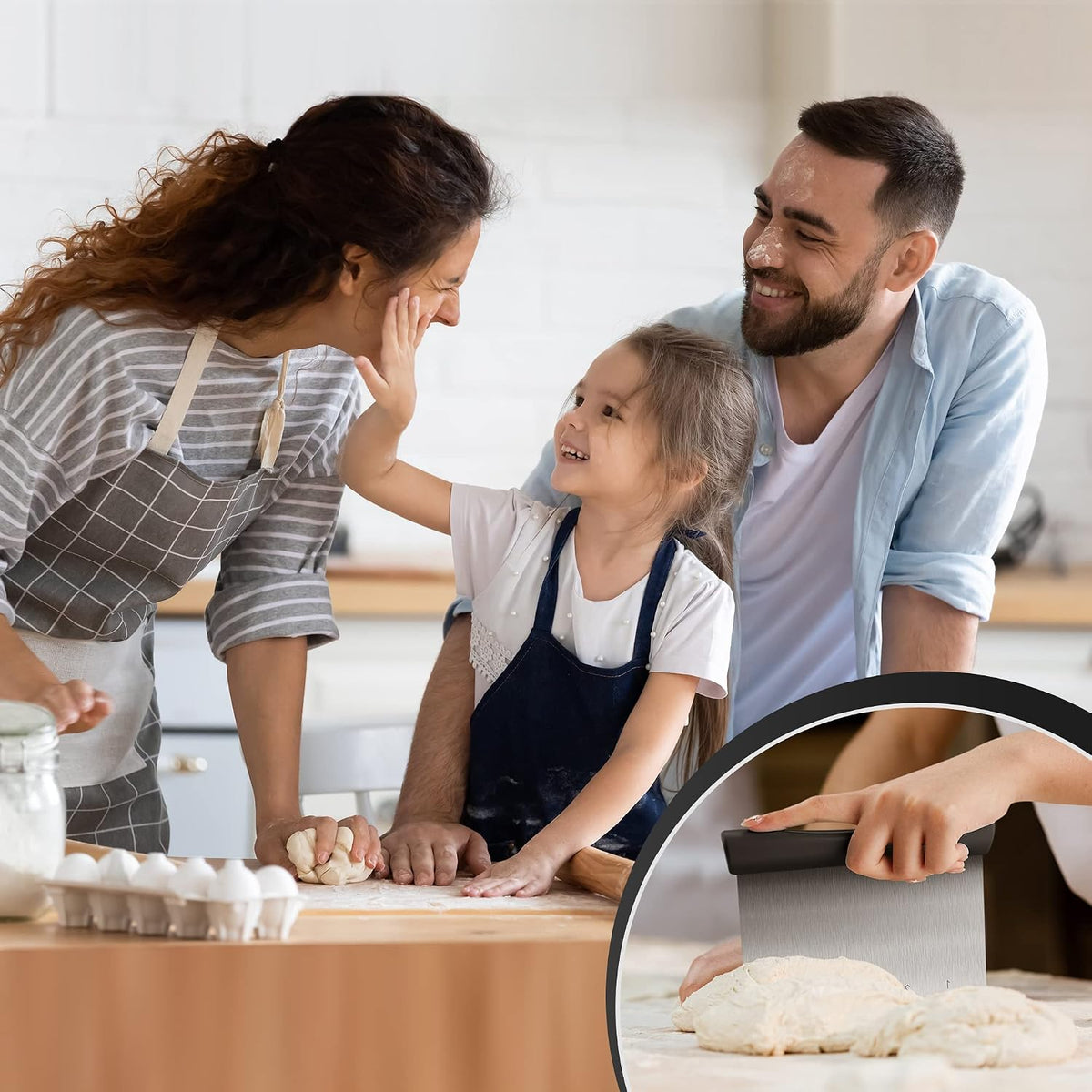 [Brand Name] Pastry Cutter & Dough Scraper – Sleek Countertop Tool in Black, Mint, Coral, and More