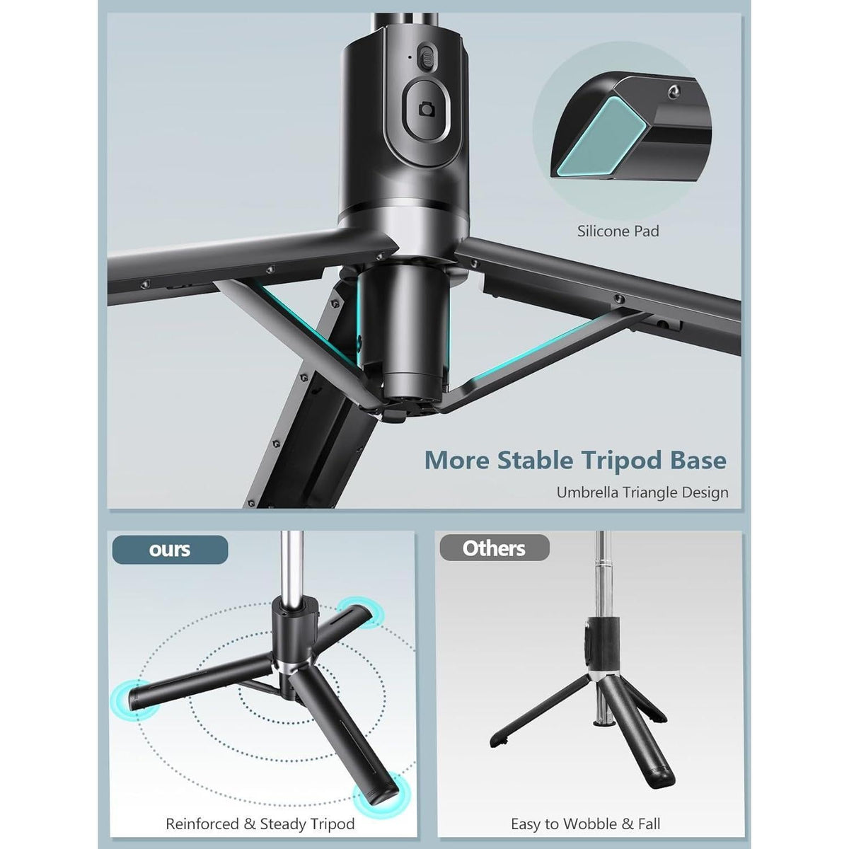 [Brand] Travel Selfie Stick Tripod with Wireless Remote – Anniversary and Valentine's Day Gift for Couples Who Vlog