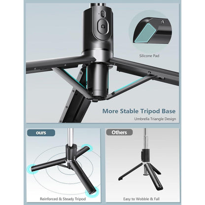 [Brand] Travel Selfie Stick Tripod with Wireless Remote – Anniversary and Valentine's Day Gift for Couples Who Vlog