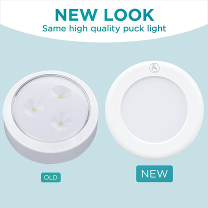 Brilliant Evolution Adhesive LED Puck Lights – Quiet Design Accent for Intentional Living Rooms and Reading Nooks, Pack of 2