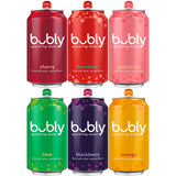 bubly Sparkling Water 6 Flavor Variety Pack – Zero Sugar Self-Care Drink for Home Office and Bath Time Reset
